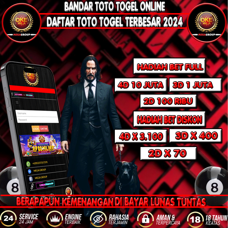 Tipe Bettingan Bandar Togel Online Lengkap Dan Diskon Tertinggi Untuk memuaskan semua tipe pemain Okewla sediakan sebanyak mungkin tipe bettingan togel. Anda bisa mendapatkan seluruh cara bermain togel online di bandar kami dengan bettingan dikson tertinggi. Bettingan Togel Full Bettingaan Togel Dikon Bettingan Togel BBFS Bettingan Colok Bebas Bettingan Shio Togel Pelayanan Coustomer Service Terbaik 24 Jam Bandar Togel Online Coustomer Sevice yang bagus merupakan hal paling penting buat bandar togel resmi dengan ketersedian pelayanan 24 jam member dapat menghubungi coustomer service jika mengalamai kendala. Okewla sediakan telegram, livechat, Whatsapp, Facebook messenger dan email untuk di hubungi para member. Apabila dapat kendala saat bermain di bandar togel online kami silahkan hubungi admin Okewla yang akan respon dan bantu anda dengan sikap profesional dan ramah. Akses Bandar Togel Yang Mudah Dan Perangkat Lunak Yang Canggih Melalui Link Togel Resmi Sebagai salah satu bandar toto resmi yang sudah berdiri sejak lama dan berbasis di server togel luar Okewla mempunyai perangkat lunak yang canggih mudah di pakai maupun di deksotp atau mobile. Anda dapat akses bandar online kami melalui semua operating sistem seperti Windows linux android atau Ios. Link togel resmi dan link alternatif selalu online untuk memfasilitai login member ke server togel kami. Selain itu Anda juga bisa begabung di group dan komunitas OKEWLA di Facebook, Whatsapp , Instagram dan telegram. Anda bisa dapat info terupdate tentang togel online setiap hari Bonus Togel Terbesar Dari Agen Togel Terbesar Member baru maupun member lama bisa mendapatkan bonus melalui agen togel dengan bonus togel sebagian macam yang di sediakan member bisa menikmati manfaat yang di berikan sperti ini. Bonus new member Bonus Cashbcak Bonus Refferal Bonus Next Deposit